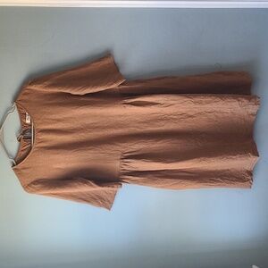 Magic Linen Medium Dress in Cinnamon